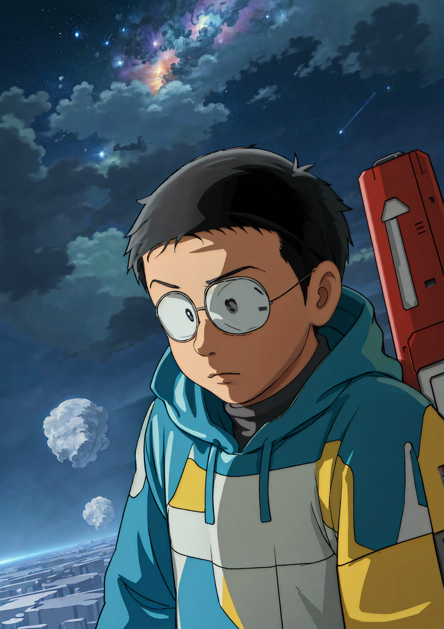 00500-1924604665-,masterpiece,high quality,detailed,(kirito from sao_1.2),glowing eyes,messy short hair,muscular,techwear jacket,in space,nebula,.png